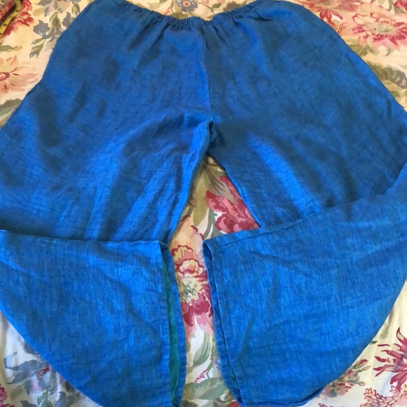 FLAX size Large Ladies LINEM Blue Pull-On Pant NEW - Picture 12 of 12